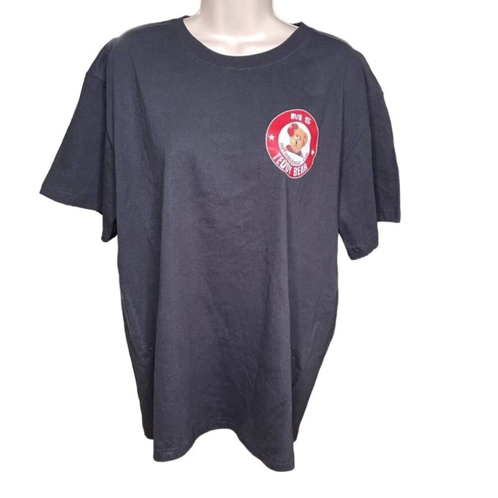 Vintage Ms Teddy Bear Souvenir Black T Shirt Top Size Large u